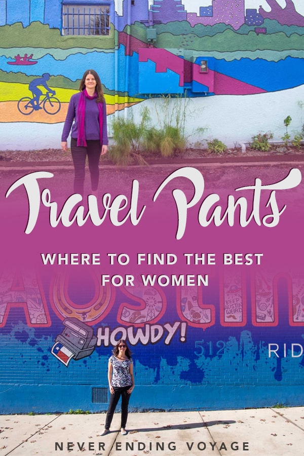 Wondering what the best travel pants for women are? Look no further! From activewear to jeans, here are the top picks. #travelpants #femaletravel #packing #packingtips