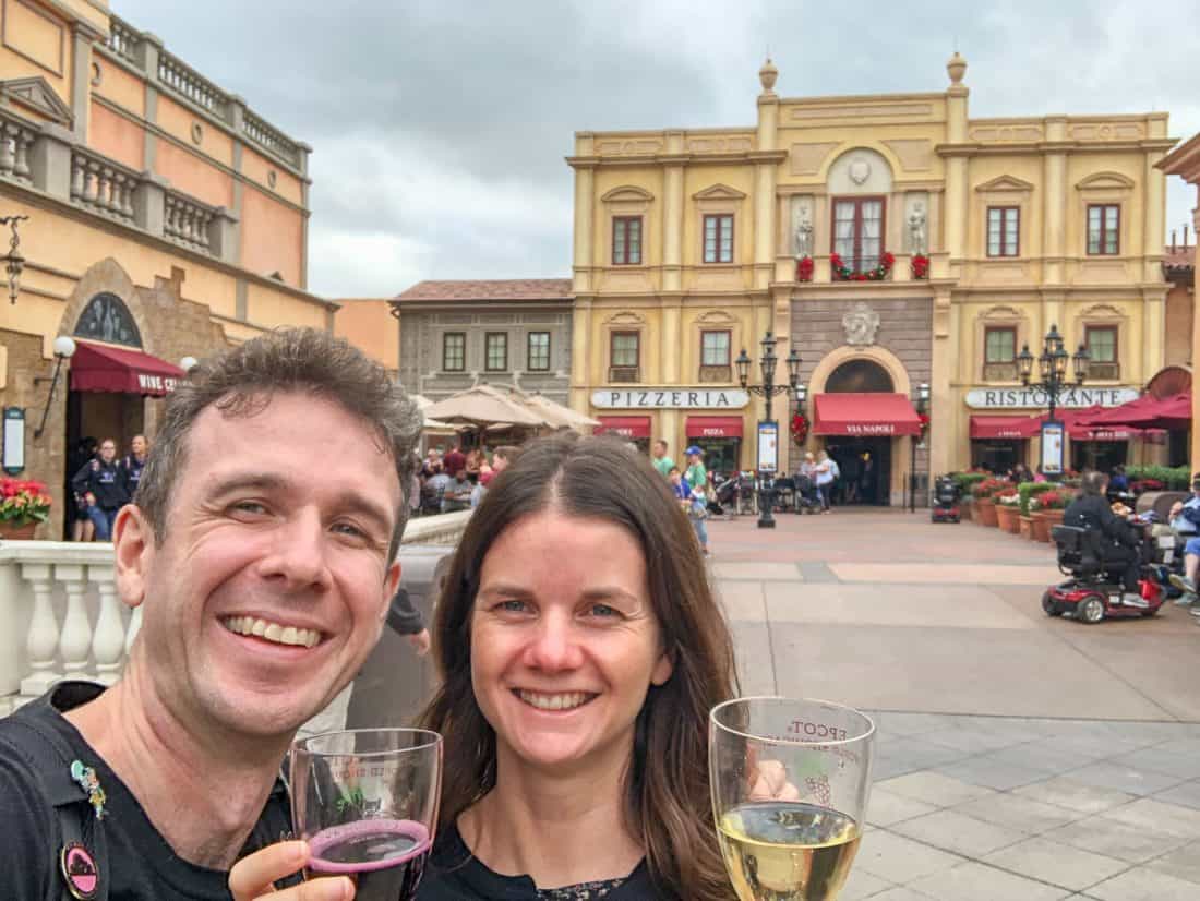 We splurged on a wine tour around Epcot's World Showcase with tastings in Italy, France and Germany