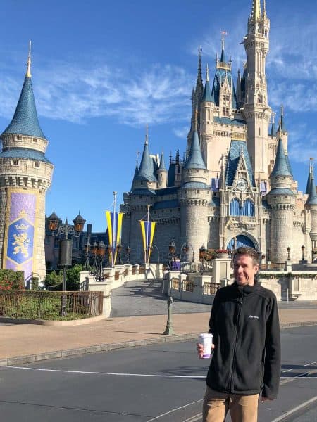 Simon at Magic Kingdom castle