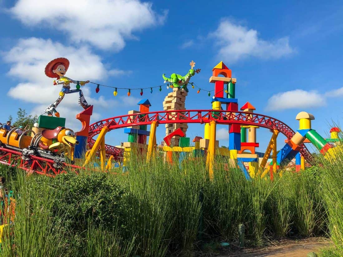 Slinky Dog Dash is a colourful new rollercoaster at Hollywood Studios, Disney World Florida