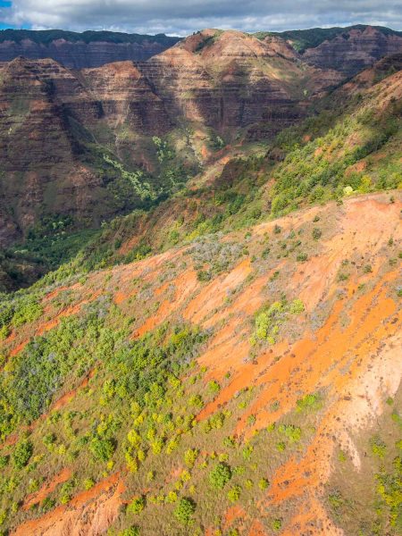 Waimea Canyon on a doors off helicopter Kauai tour with Jack Harter in Hawaii