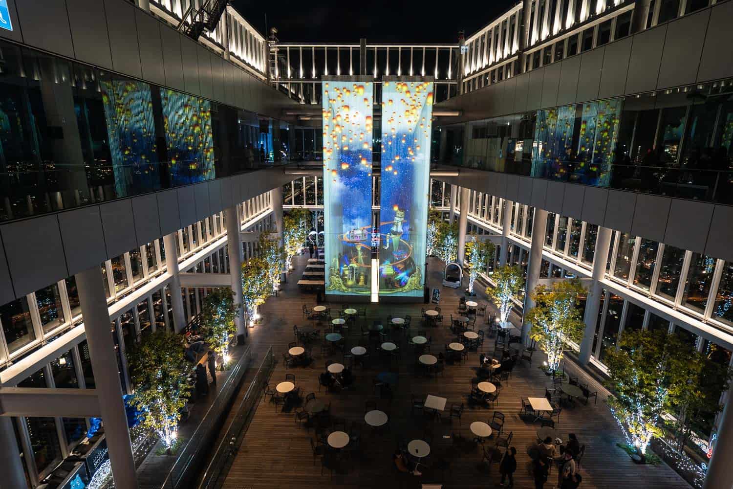 Harukas 300 Sky Garden at night in Osaka