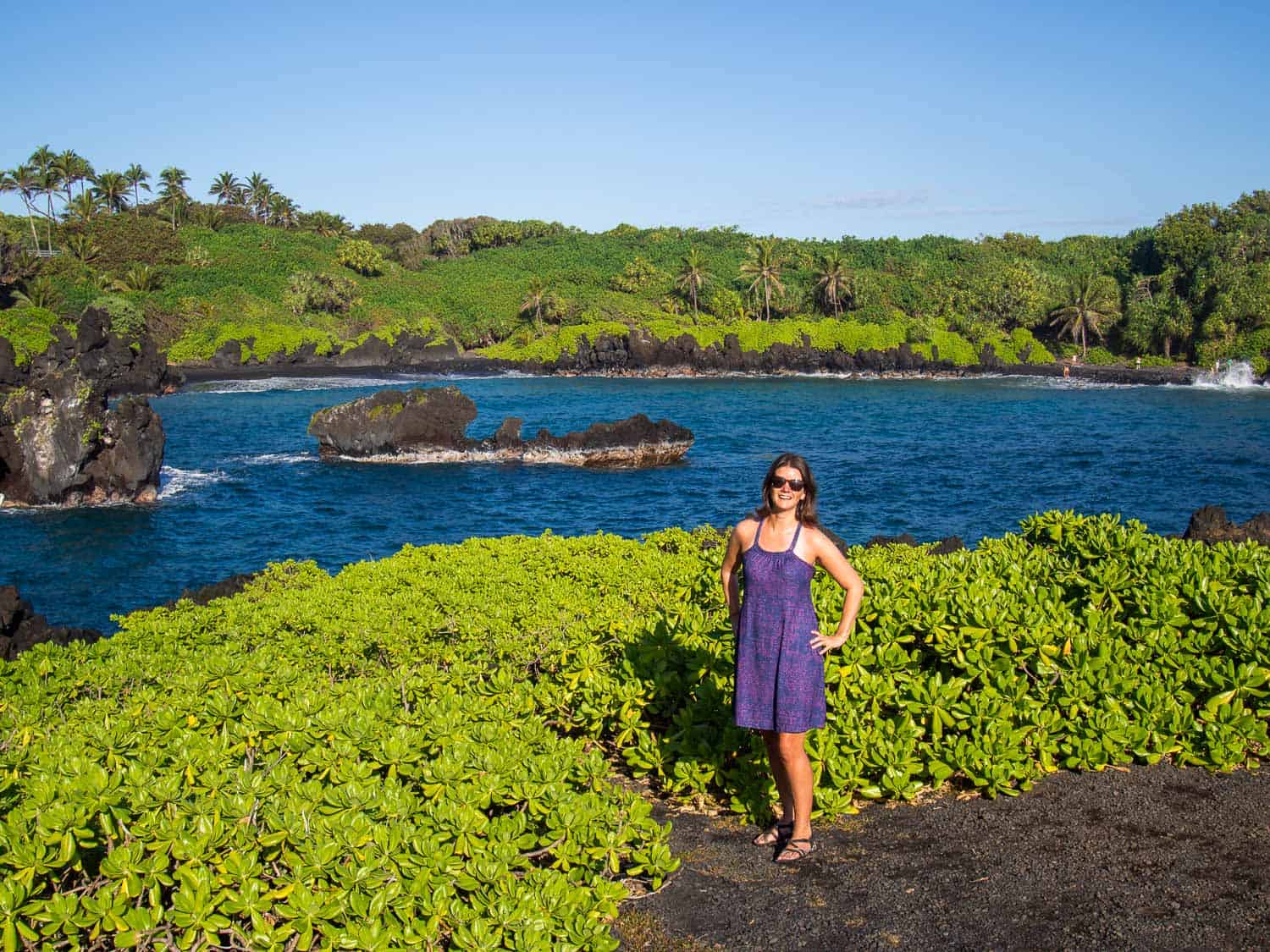 Erin at Waianapanapa State Park on Maui