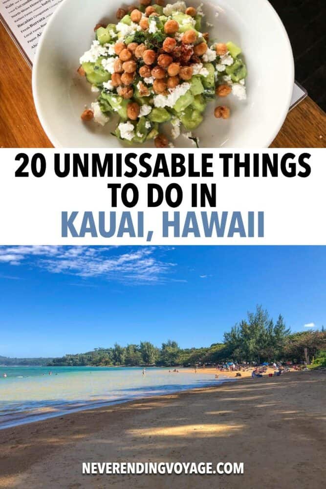 Unmissable Things in Kauai Guide Pinterest pin
