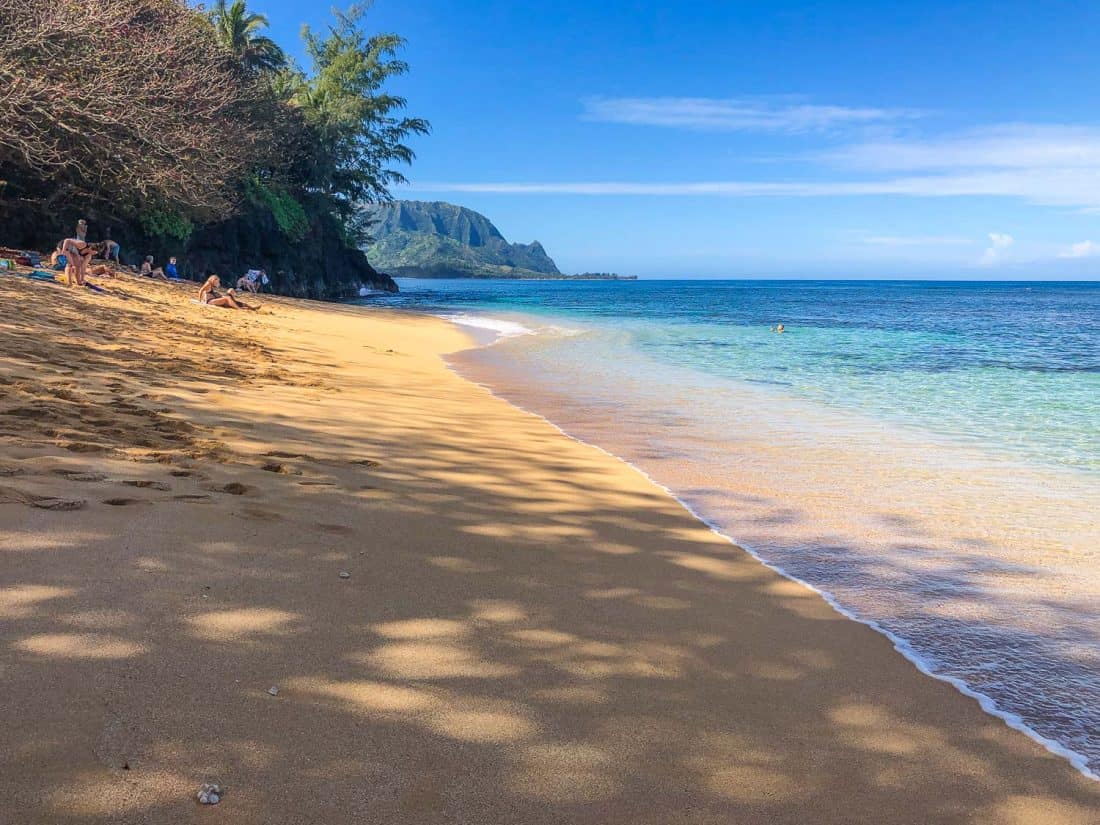 Hideaways Beach in Princeville on the Kauai north shore