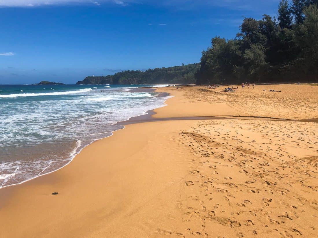 Secret Beach, officially known as Kauapea Beach, on the Kauai north shore