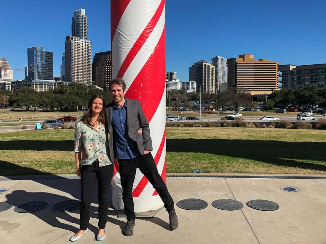 Us on our way to see The Nutcracker on a sunny day a few days before Christmas