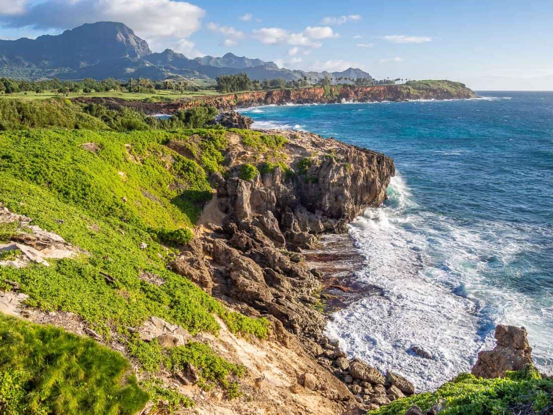 View on the Maha’ulepu Heritage Trail in Poipu, Kauai