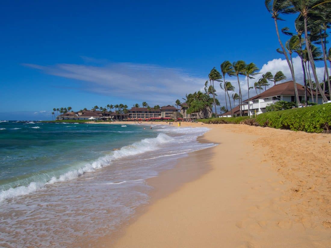 Kiahuna Beach in Kauai