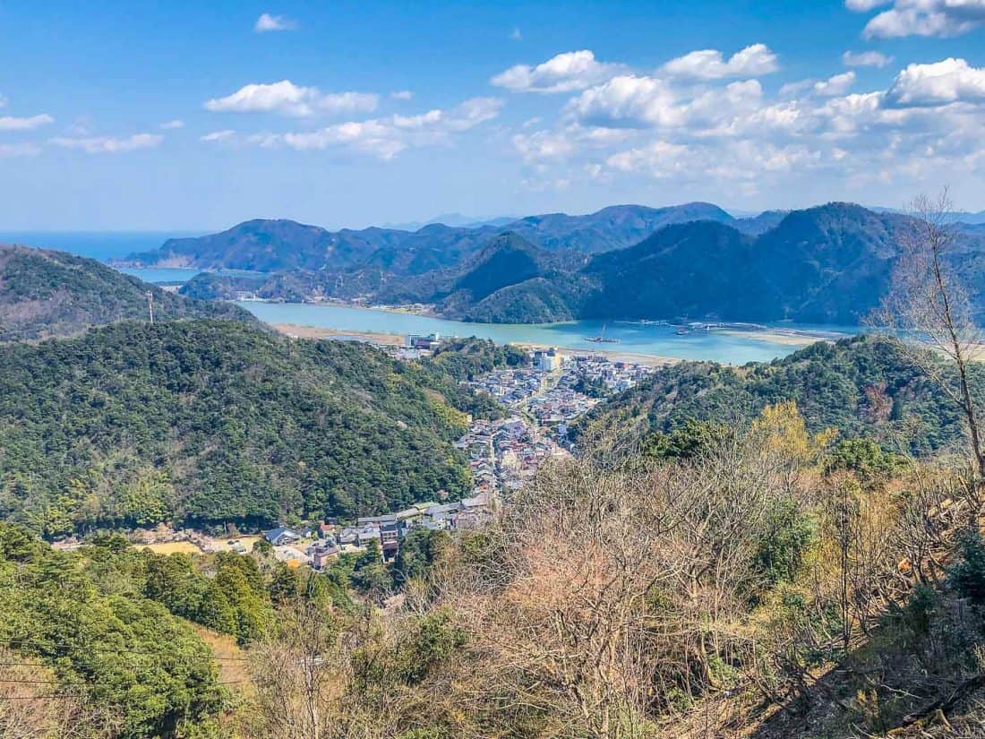 View from the top of the Kinosaki Onsen ropeway