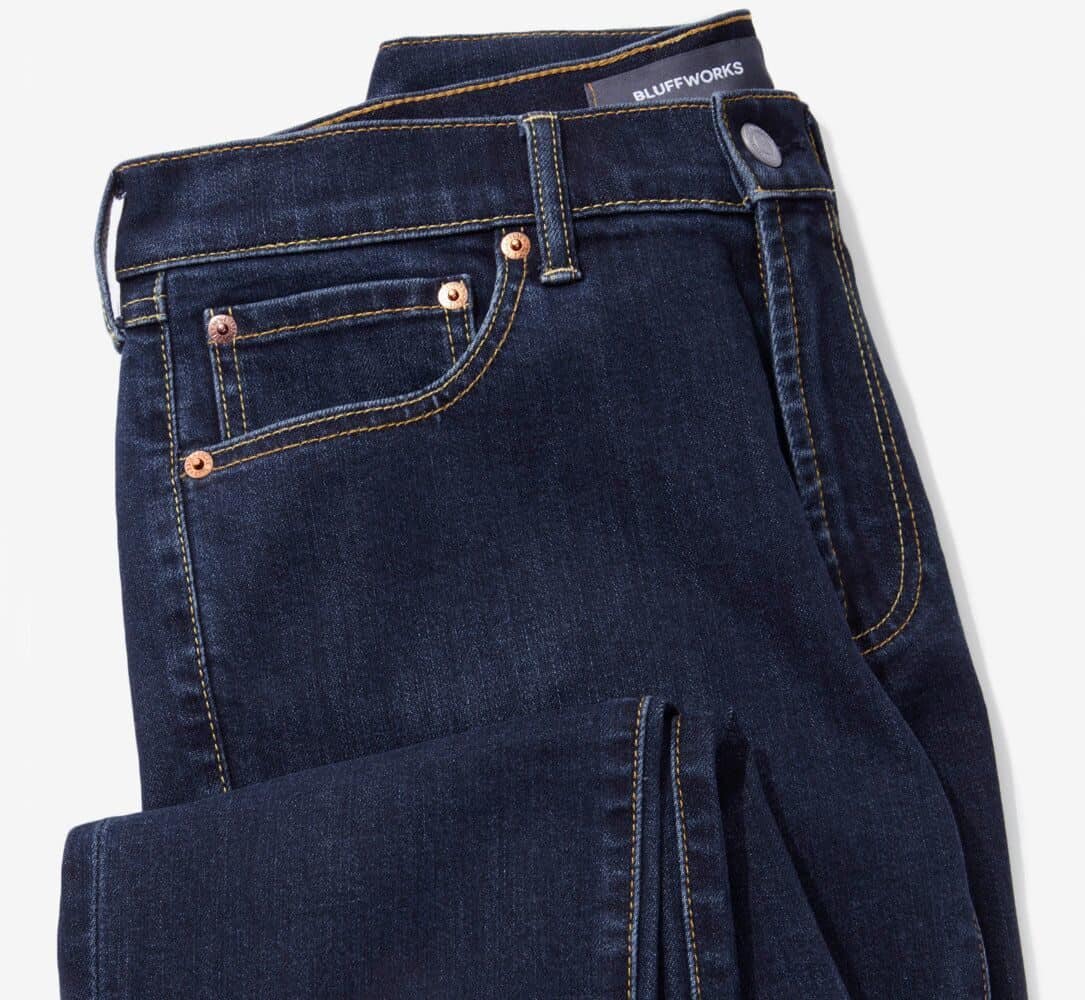 Bluffworks jeans pocket details