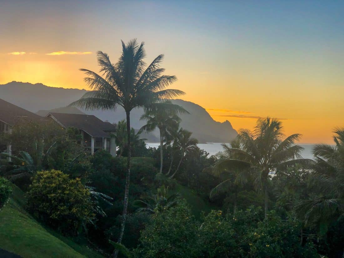 Sunset at Hanalei Bay Resort, Princeville