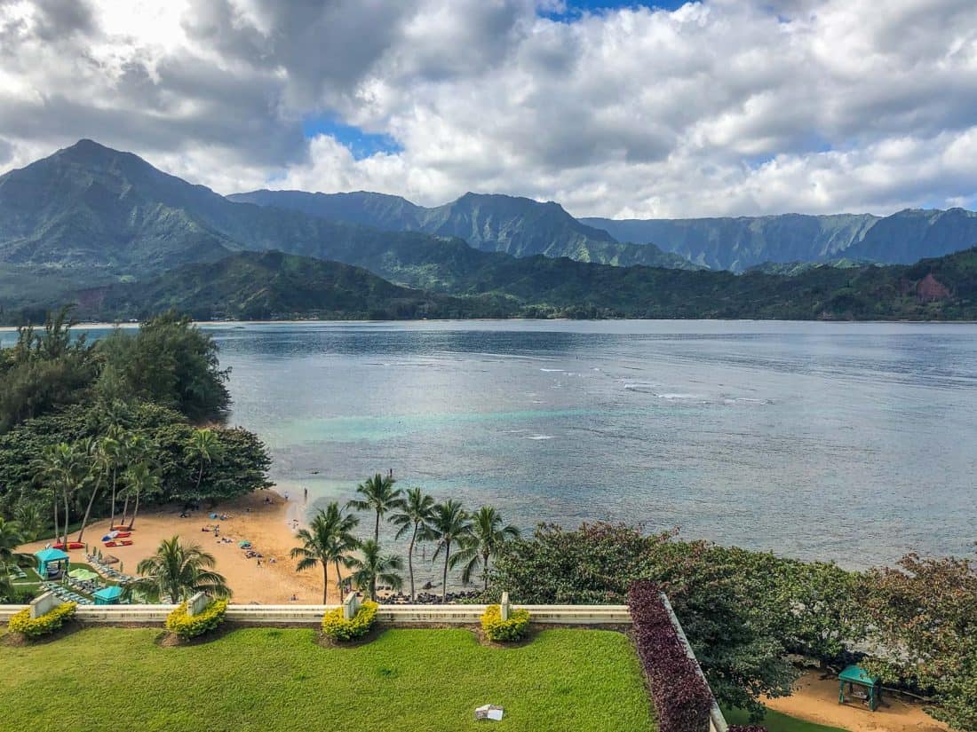 View from the upper levels of the Princeville Resort, Kauai