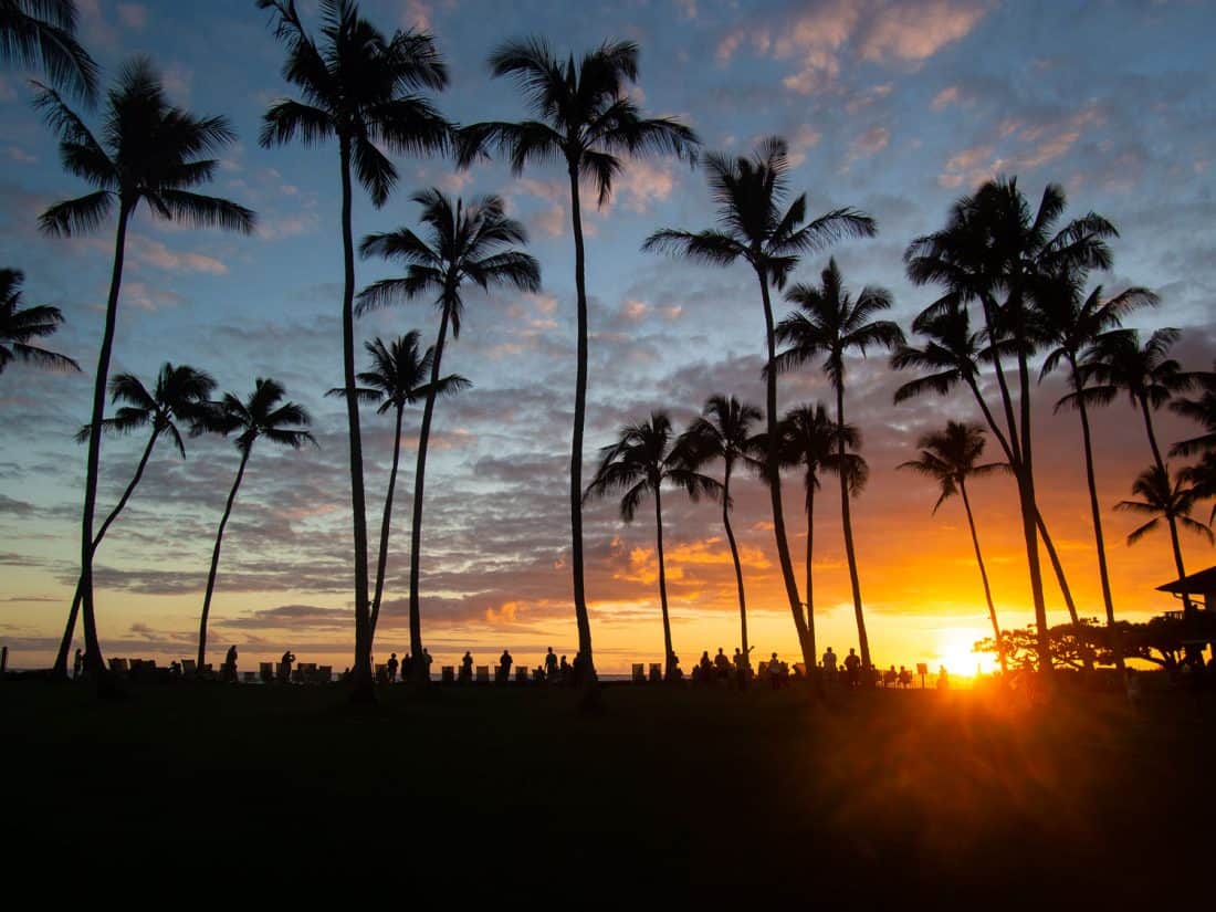 Sunset at Kiahuna Plantation in Poipu, Kauai