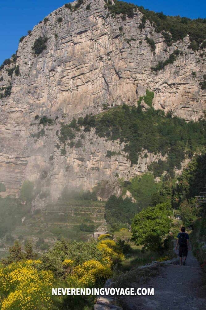 Hiking Guide to Path of the Gods in Italy Pinterest pin