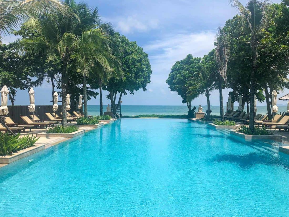 Infinity pool at Layana Resort, Koh Lanta