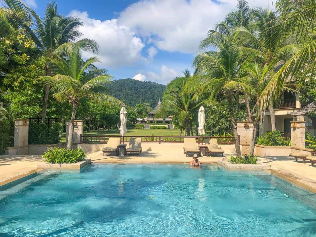 Large jacuzzi next to the main pool at Layana Resort on Koh Lanta, Thailand