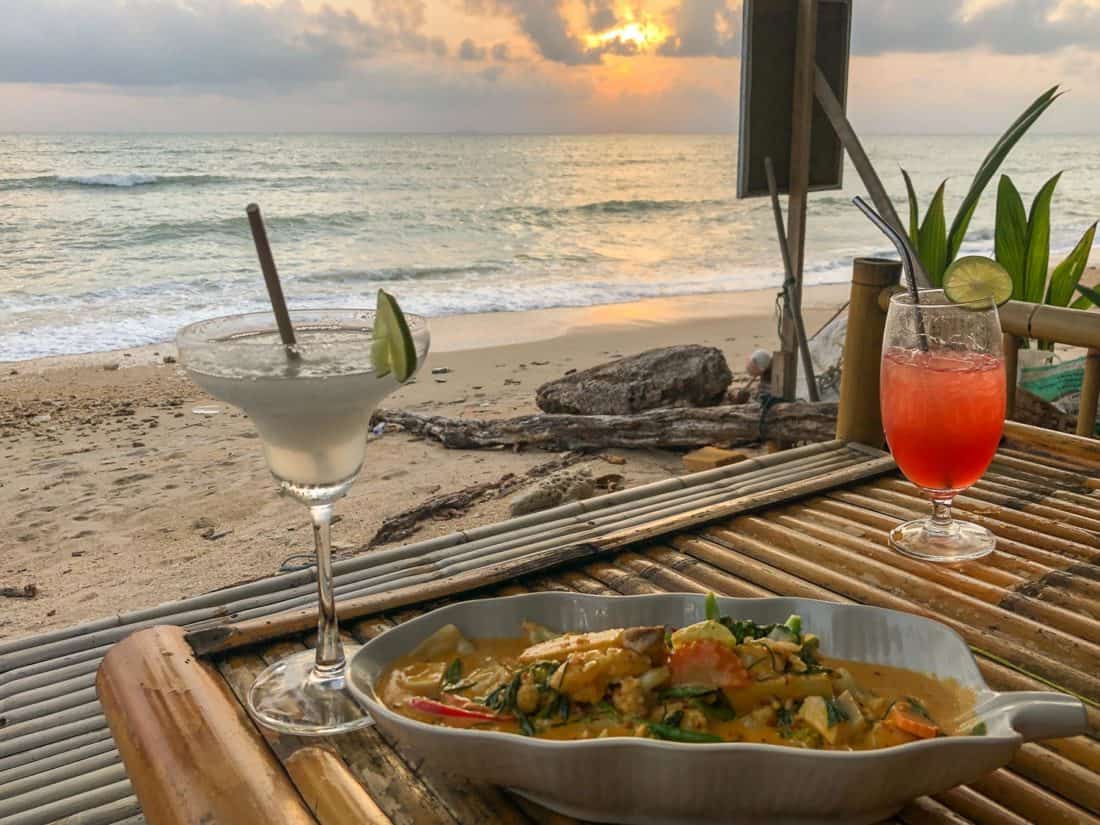 Sunset dinner at Patty's on Khlong Khong, Koh Lanta, Thailand