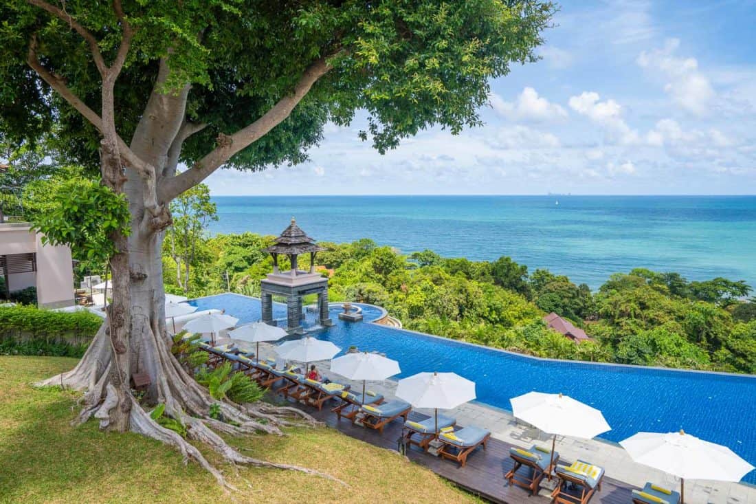 The pool at Pimalai Resort, one of the best Koh Lanta hotels, Thailand