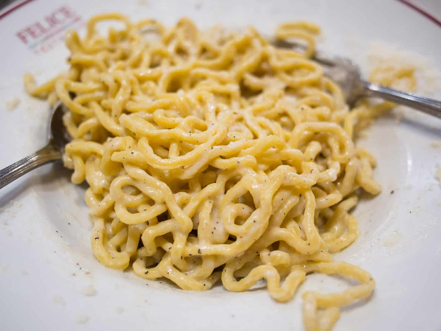 The best cacio e pepe in Rome at Felice in Testaccio