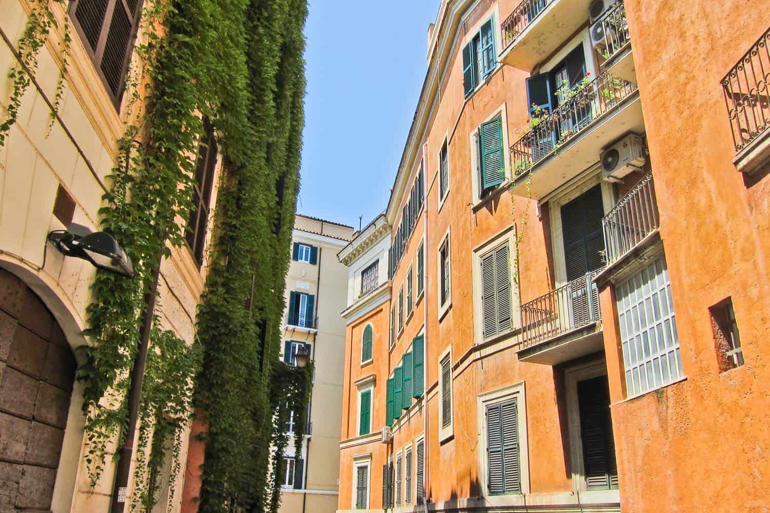 The street where we stayed in Trastevere