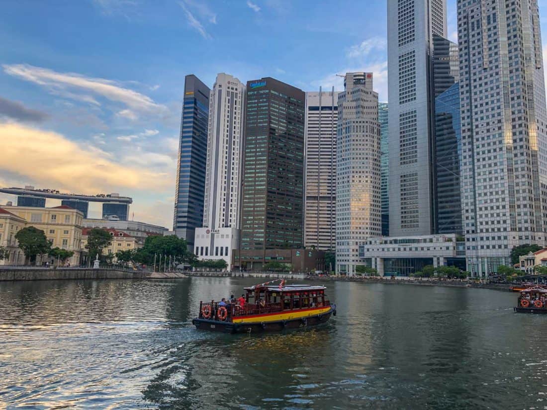 The view from Boat Quay in Singapore