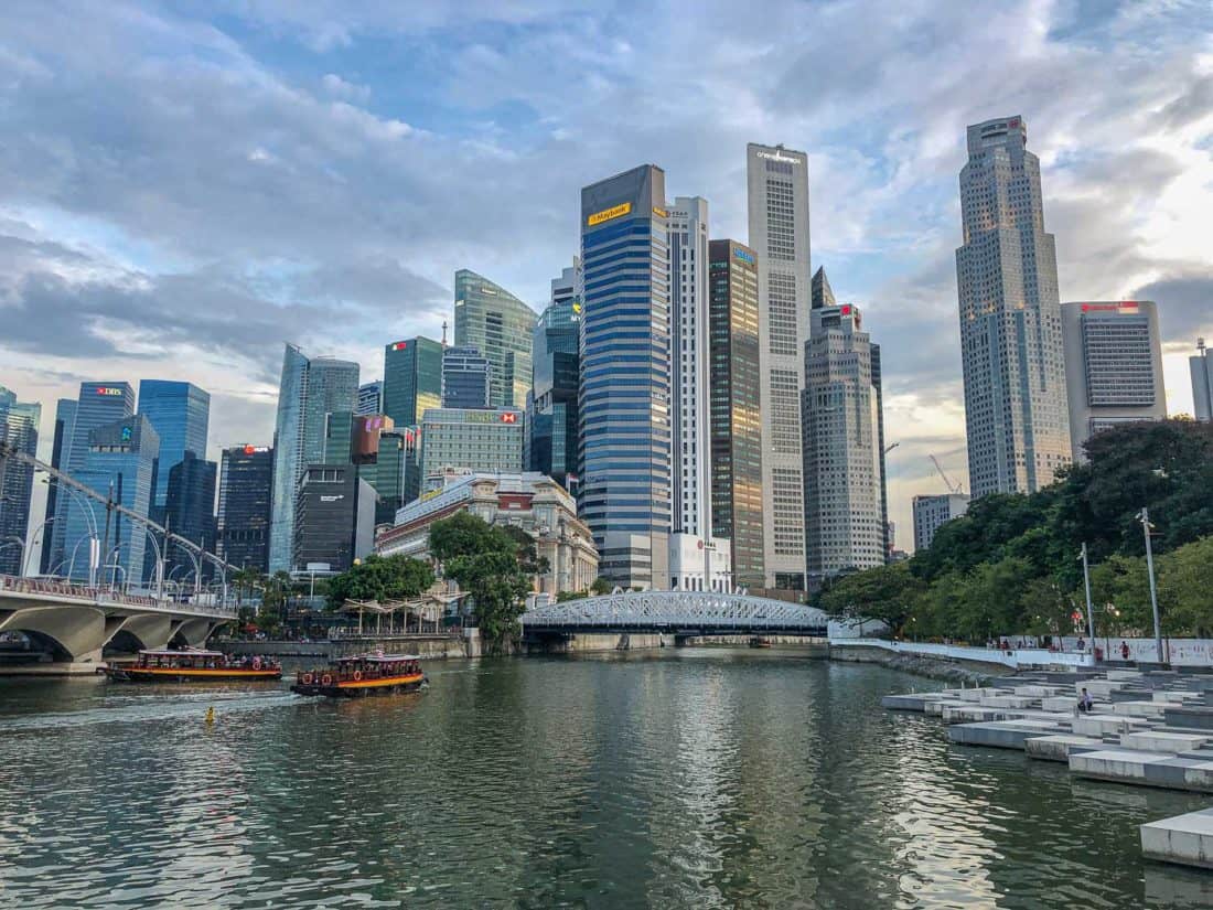 The view from near the Esplanade Bridge, Singapore