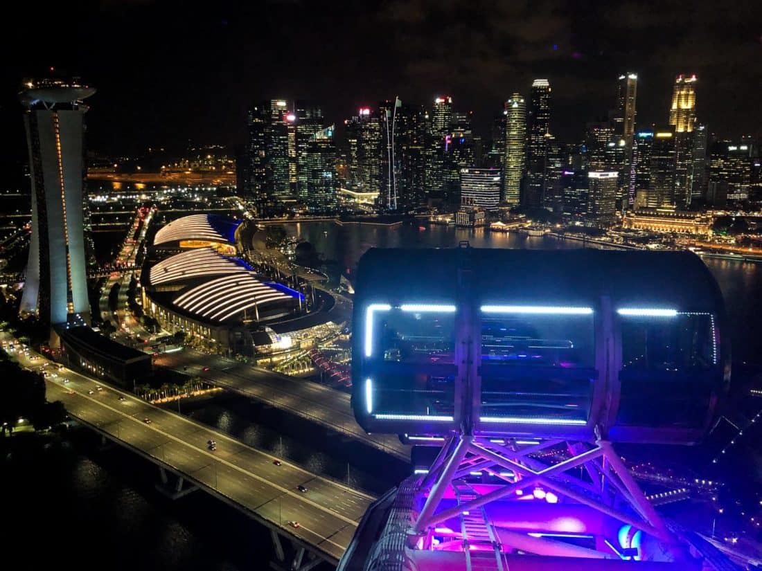 The view from the Singapore Flyer of Marina Bay