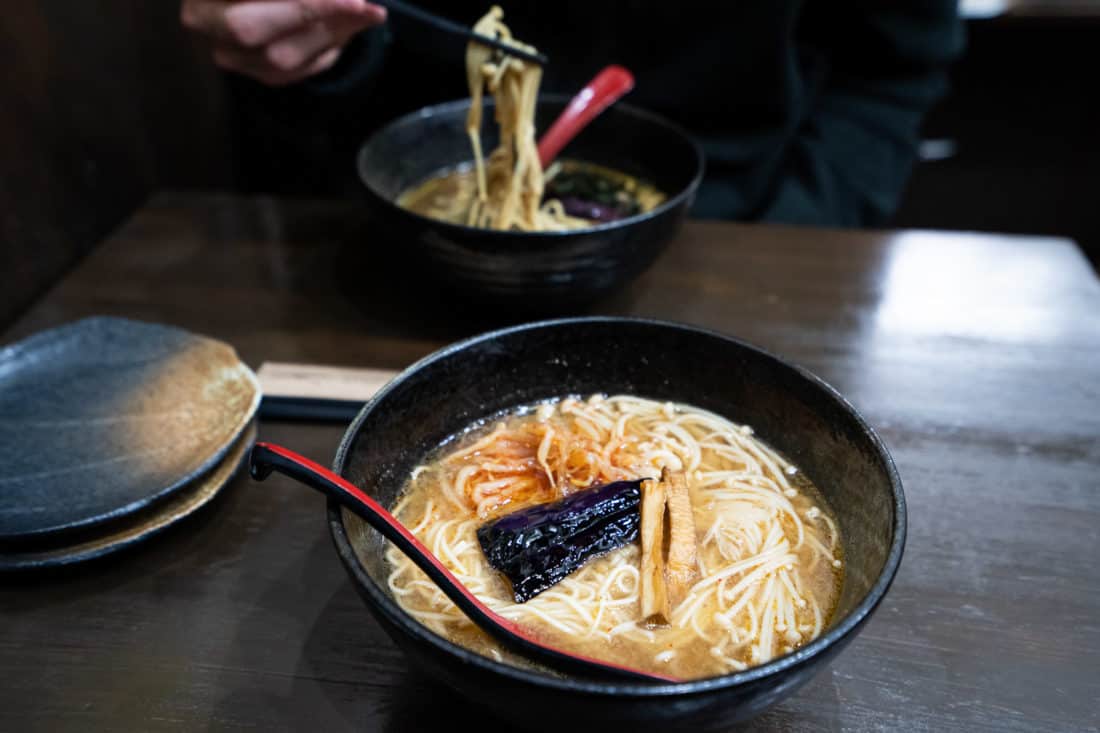 Vegan samurai ramen at Matsuri in Osaka