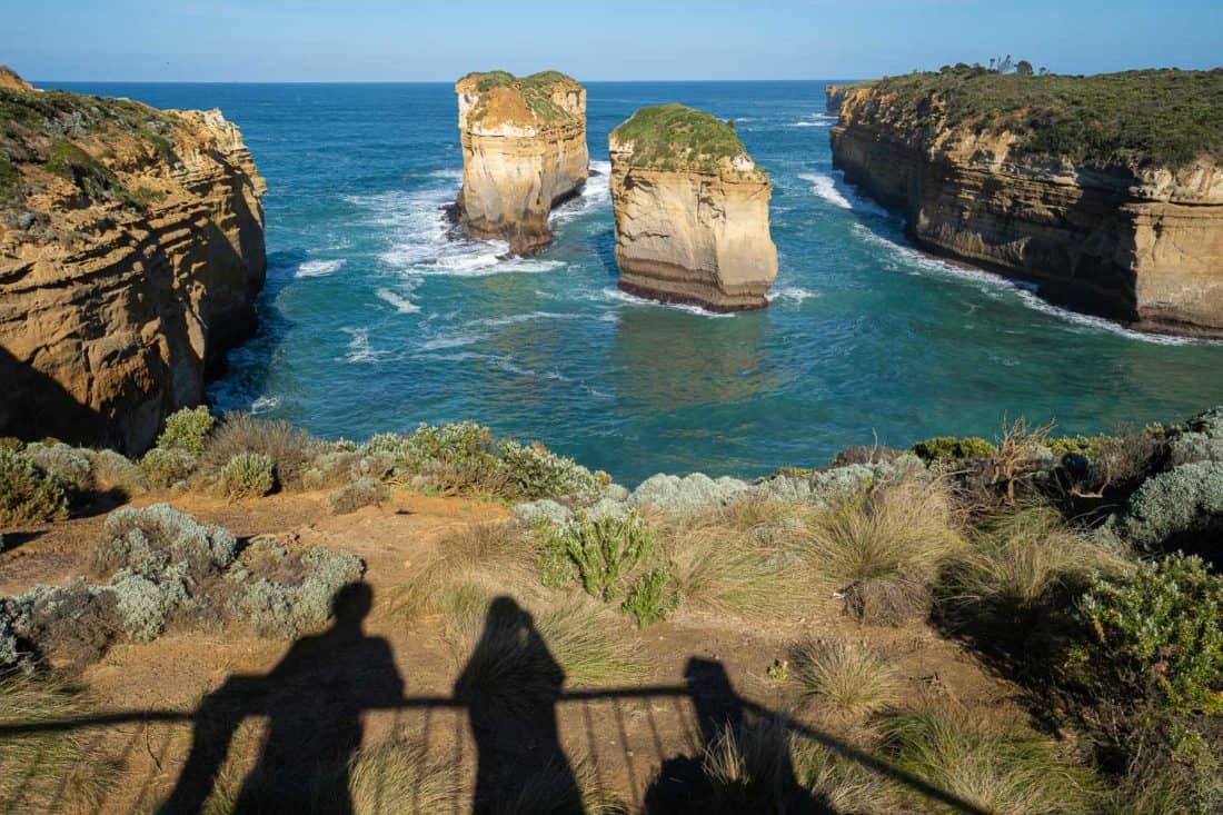 Tom & Eva rock stacks at Loch Ard Gorge, Great Ocean Road, Victoria, Australia