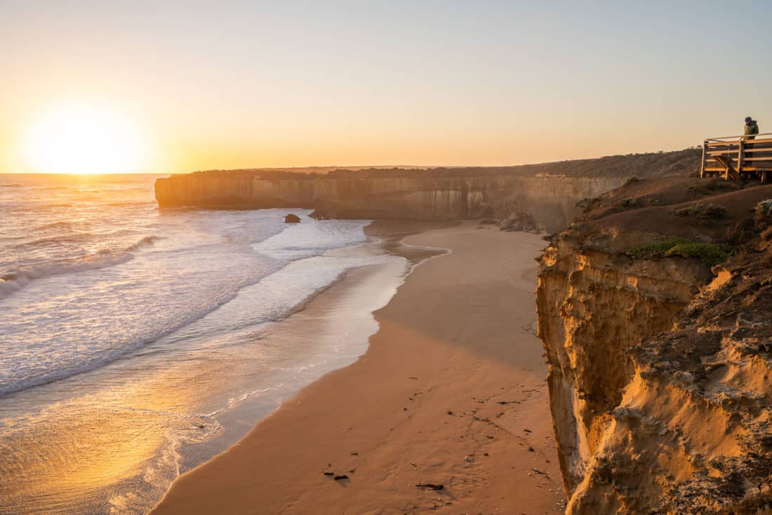 Sunset at London Bridge on the Great Ocean Road, Victoria, Australia