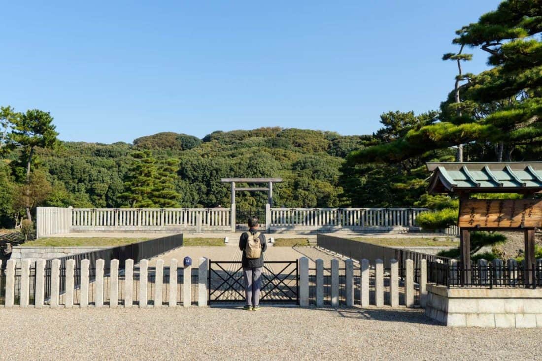 Kofun burial tomb in Sakai near Osaka, Japan