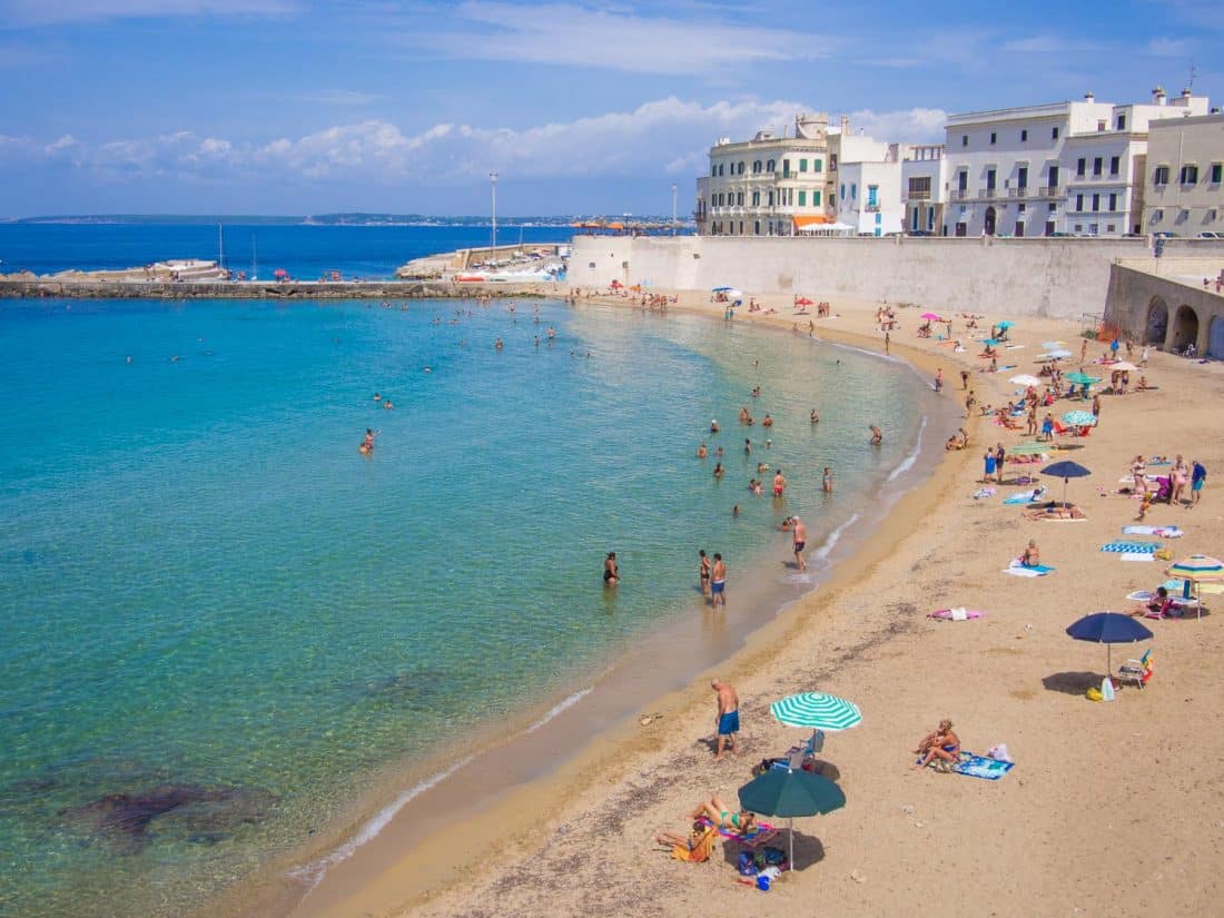 Gallipolli beach in Puglia, Italy