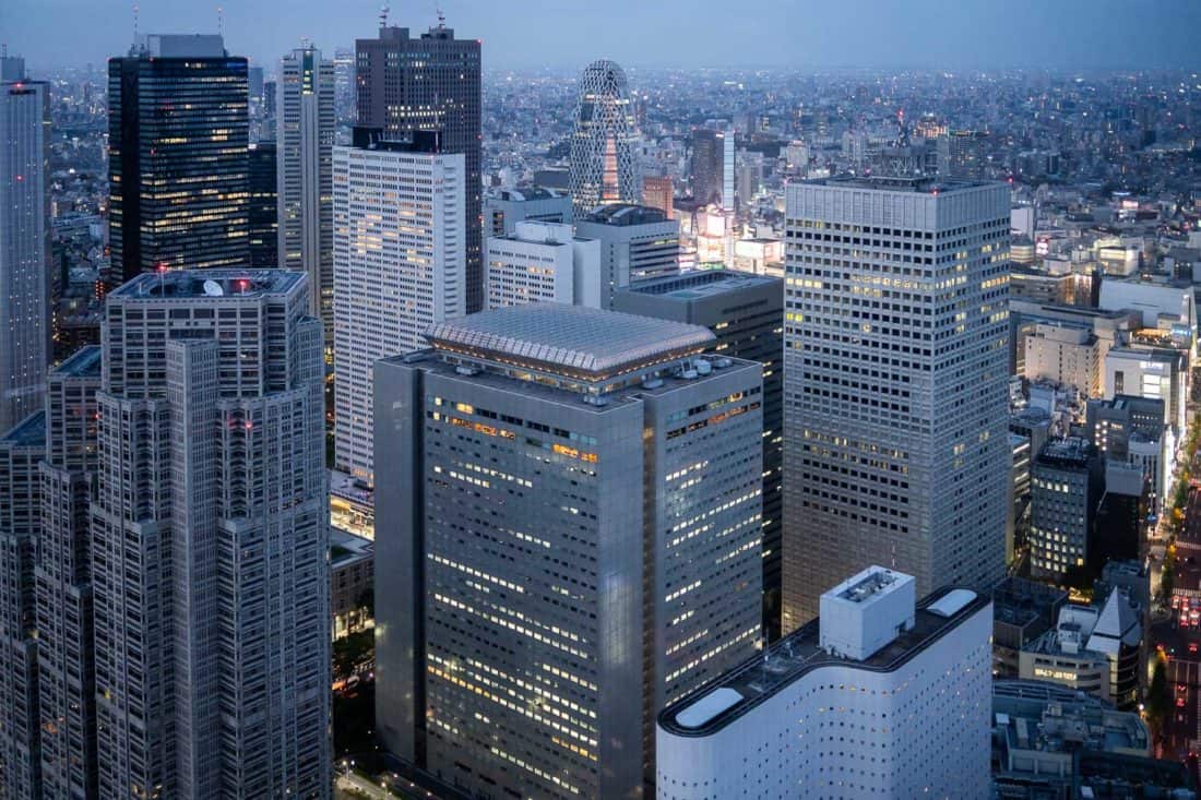 View from Park Hyatt New York bar in Tokyo