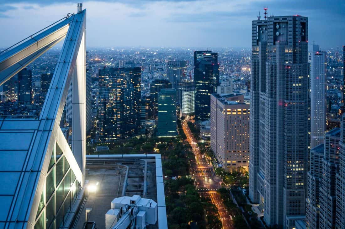 View from Park Hyatt New York bar in Tokyo