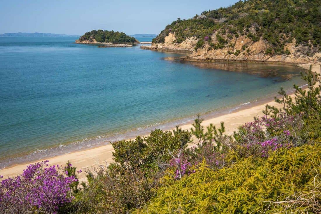 Beach near Benesse House on Naoshima Island, Japan