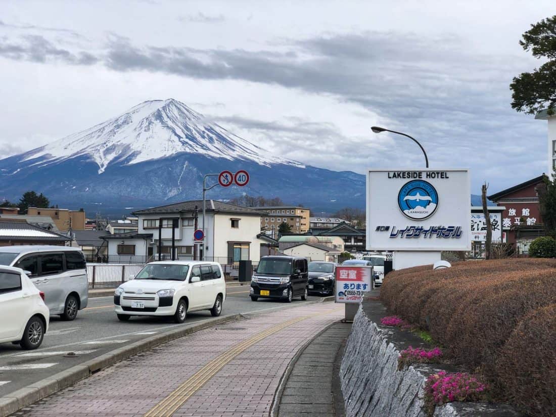 Mount Fuji view from Kawaguchiko Lakeside Hotel, Japan