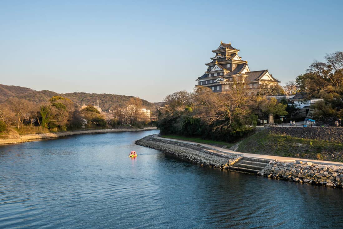 Okayama Castle from the Asahi River, Japan