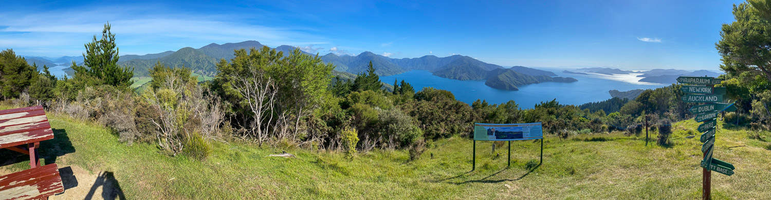 View at Eatwell’s Lookout on the Queen Charlotte Track
