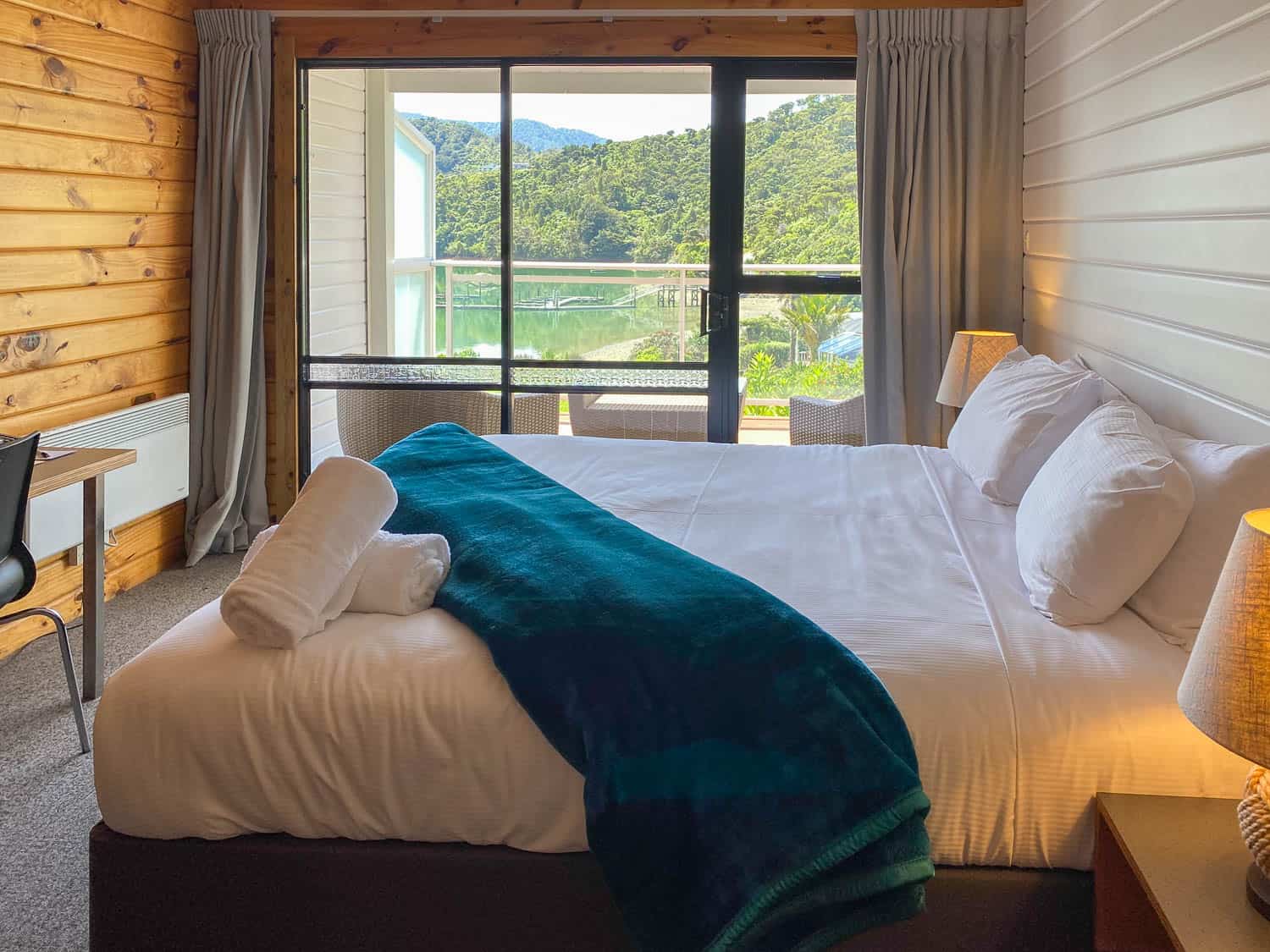 Tui room at Portage Hotel on Queen Charlotte Track, New Zealand