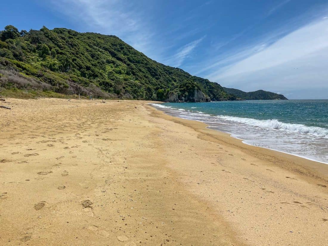 Anapai Bay, a quiet beach on the Abel Tasman Coast Track, New Zealand