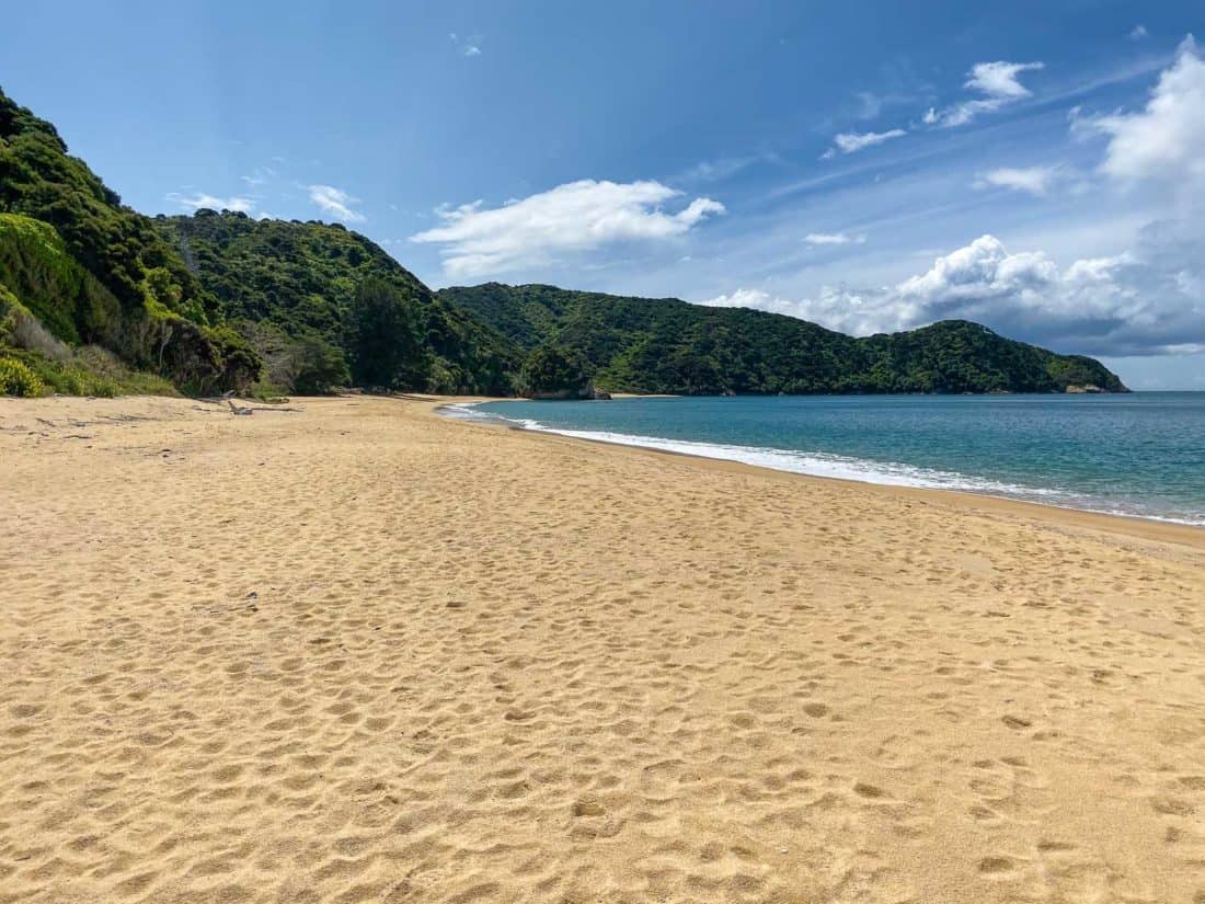 Mutton Cove, one of the quietest beaches in Abel Tasman National Park, New Zealand