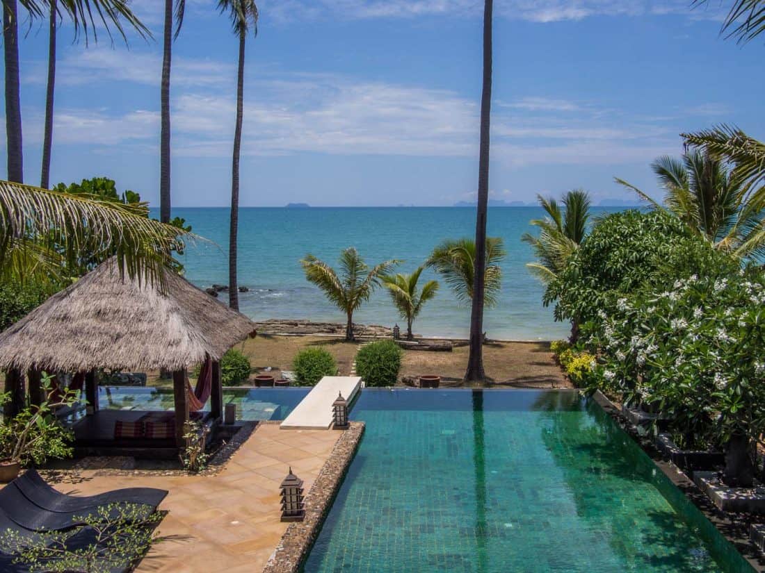 The pool at our beachfront A2 villa in Malee Seaview, Long Beach, Koh Lanta