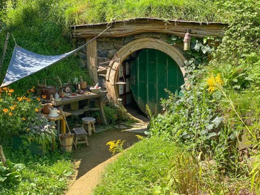 Pharmacy hobbit hole in Hobbiton, New Zealand