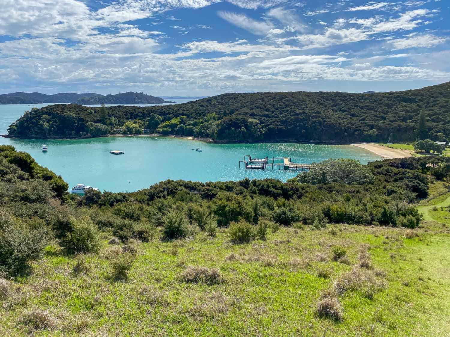 Otehei Bay from walking trail on Urupukapuka Island