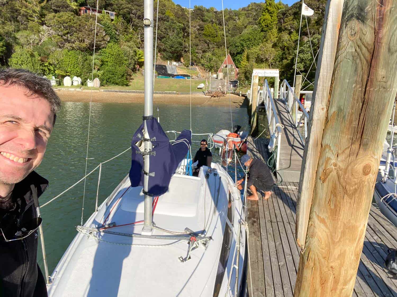 Discovery yacht at Great Escape boatyard in Opua, Bay of Islands