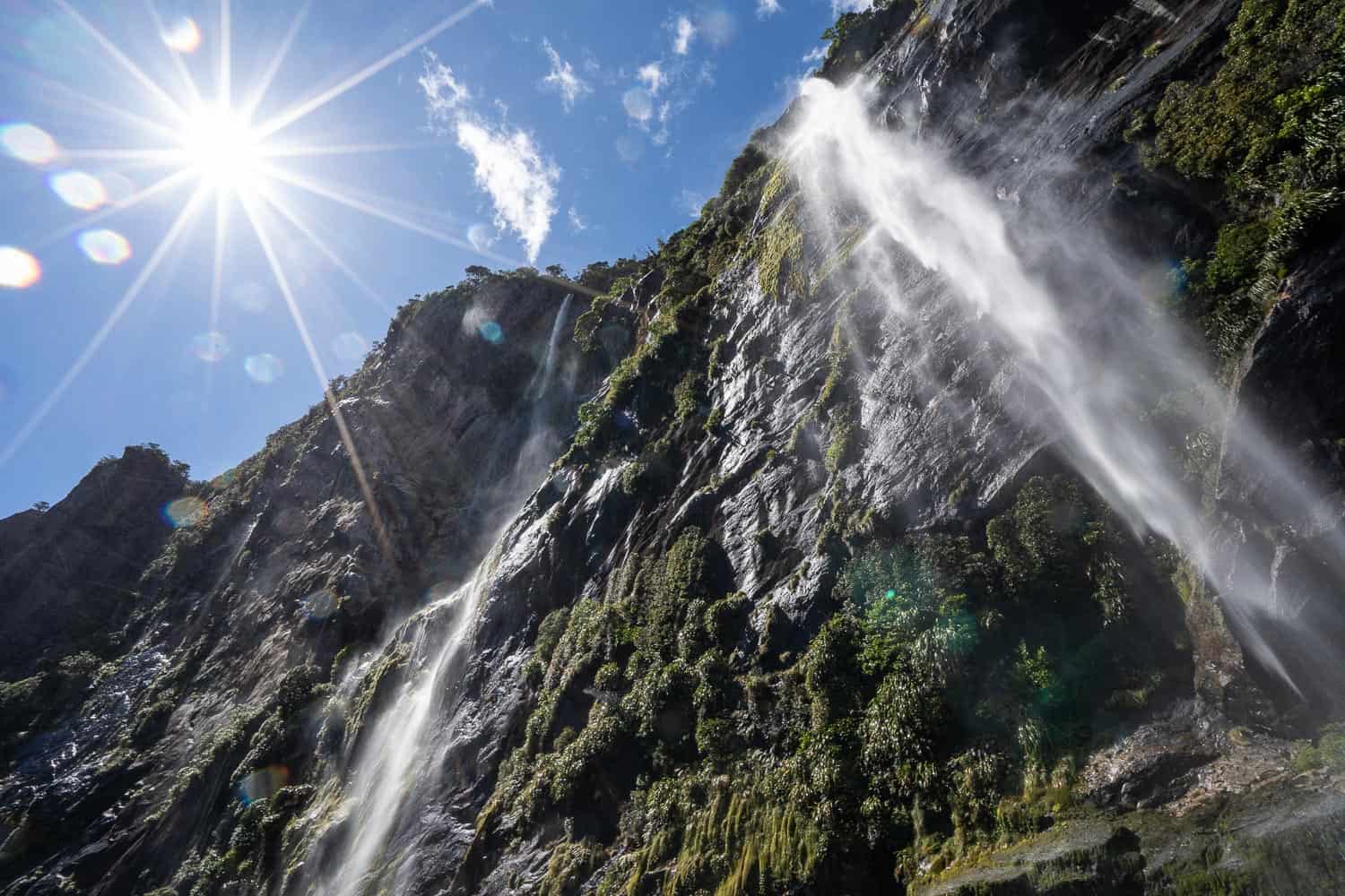 Milford Sound waterfall