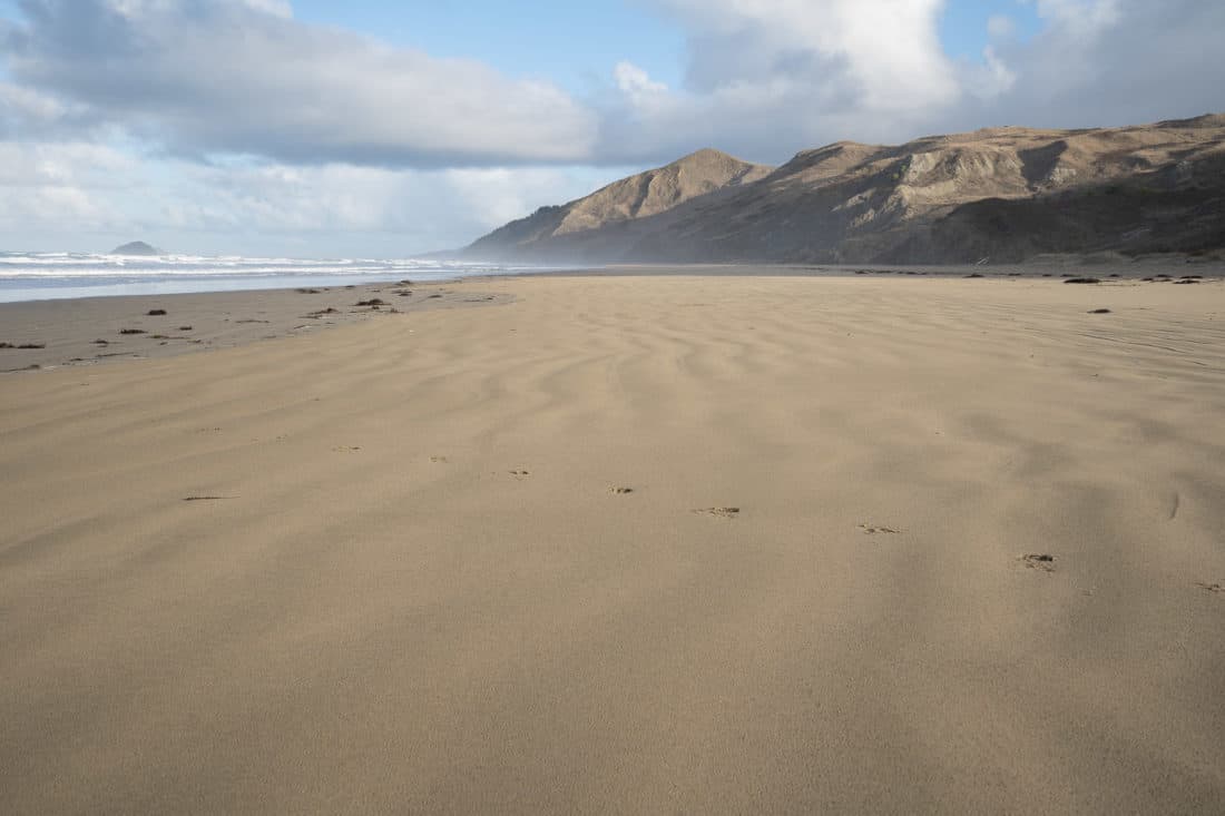 Ocean Beach on a cloudy day, Hawke's Bay, North Island, New Zealand