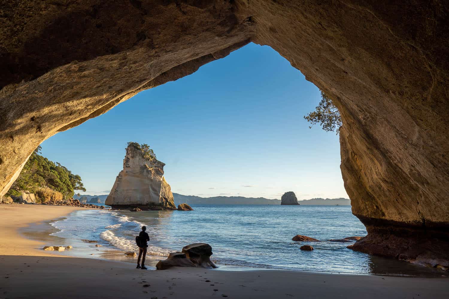 Cathedral Cove is a must see on a North Island road trip in New Zealand