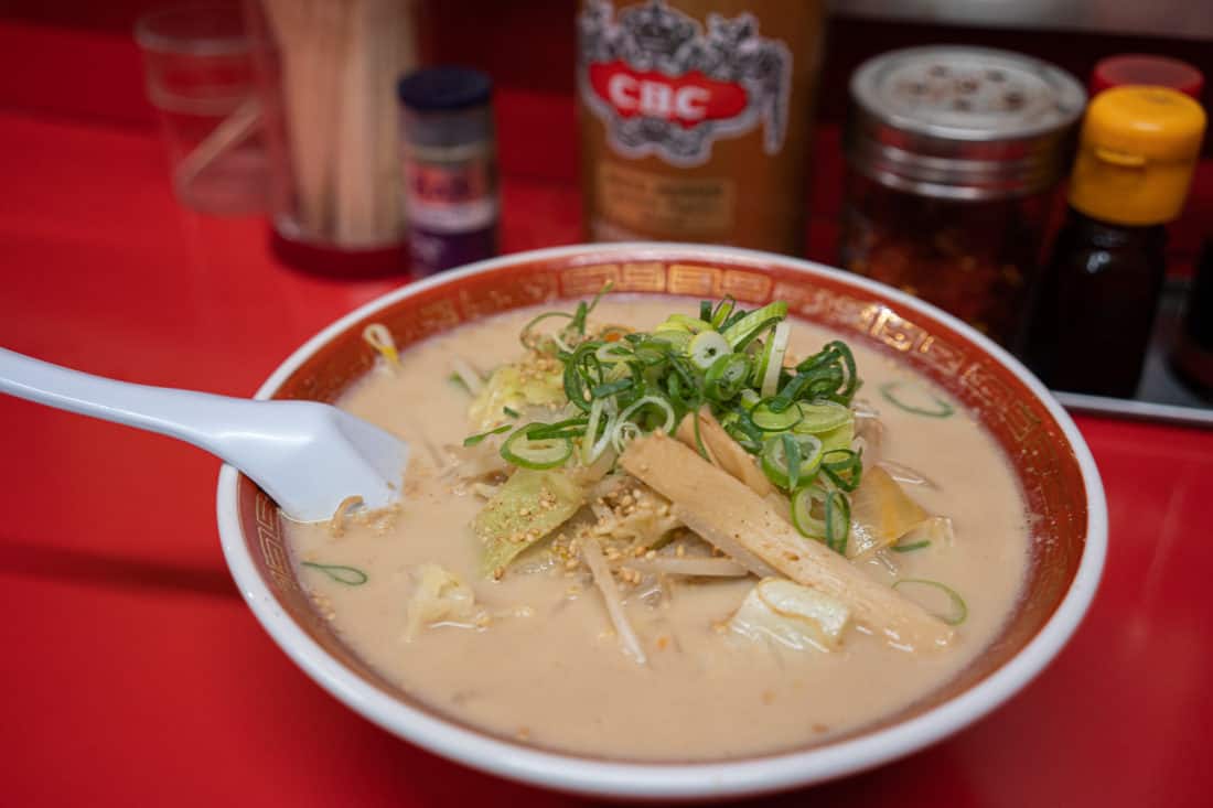 Vegan ramen at Tokkyu ramen in Kyoto